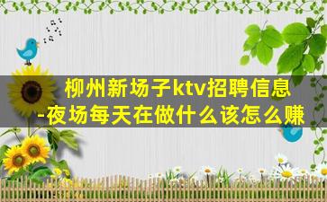 柳州新场子ktv招聘信息-夜场每天在做什么该怎么赚